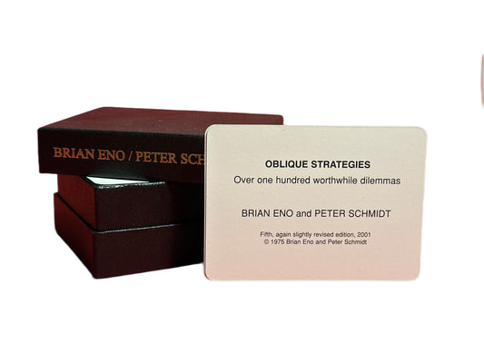 Brian Eno and Peter Schmidt Oblique Strategies Deck 2001 Fifth Edition