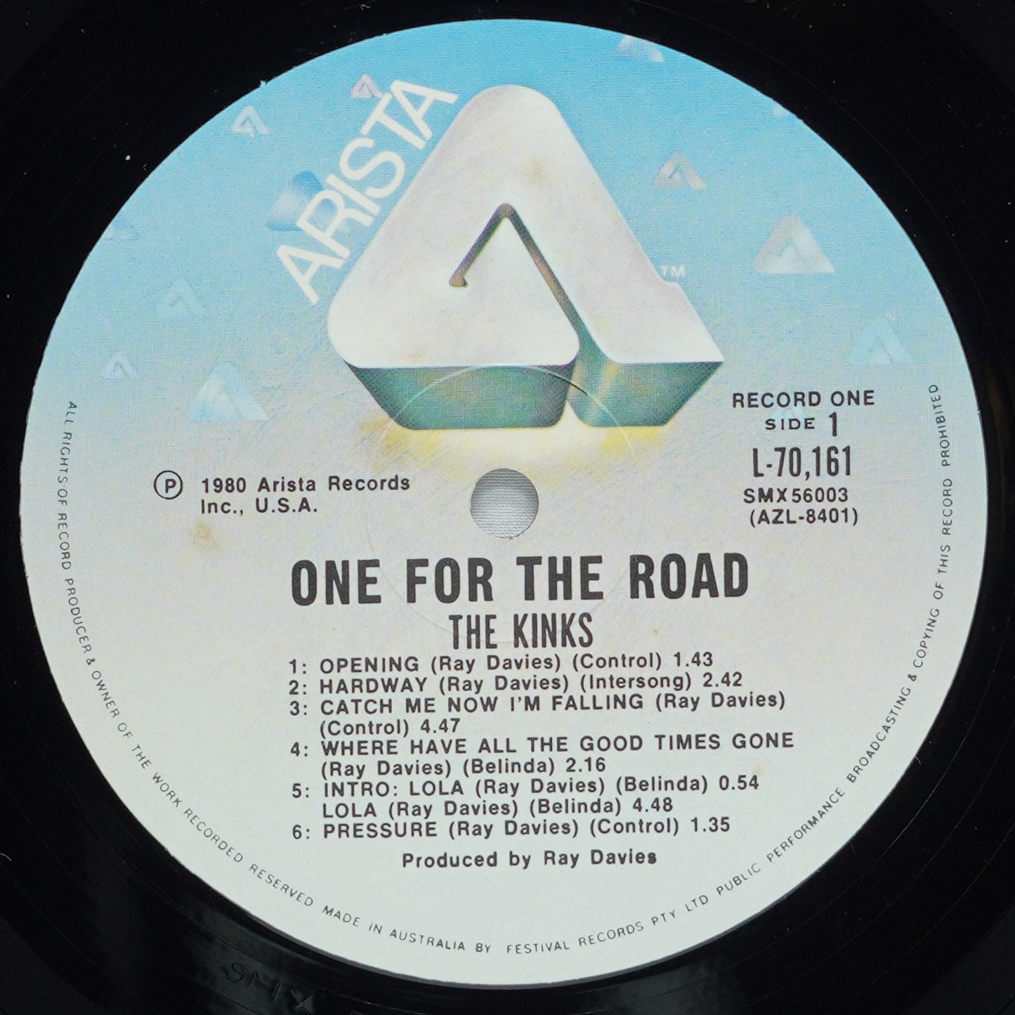 The Kinks ‎– One For The Road