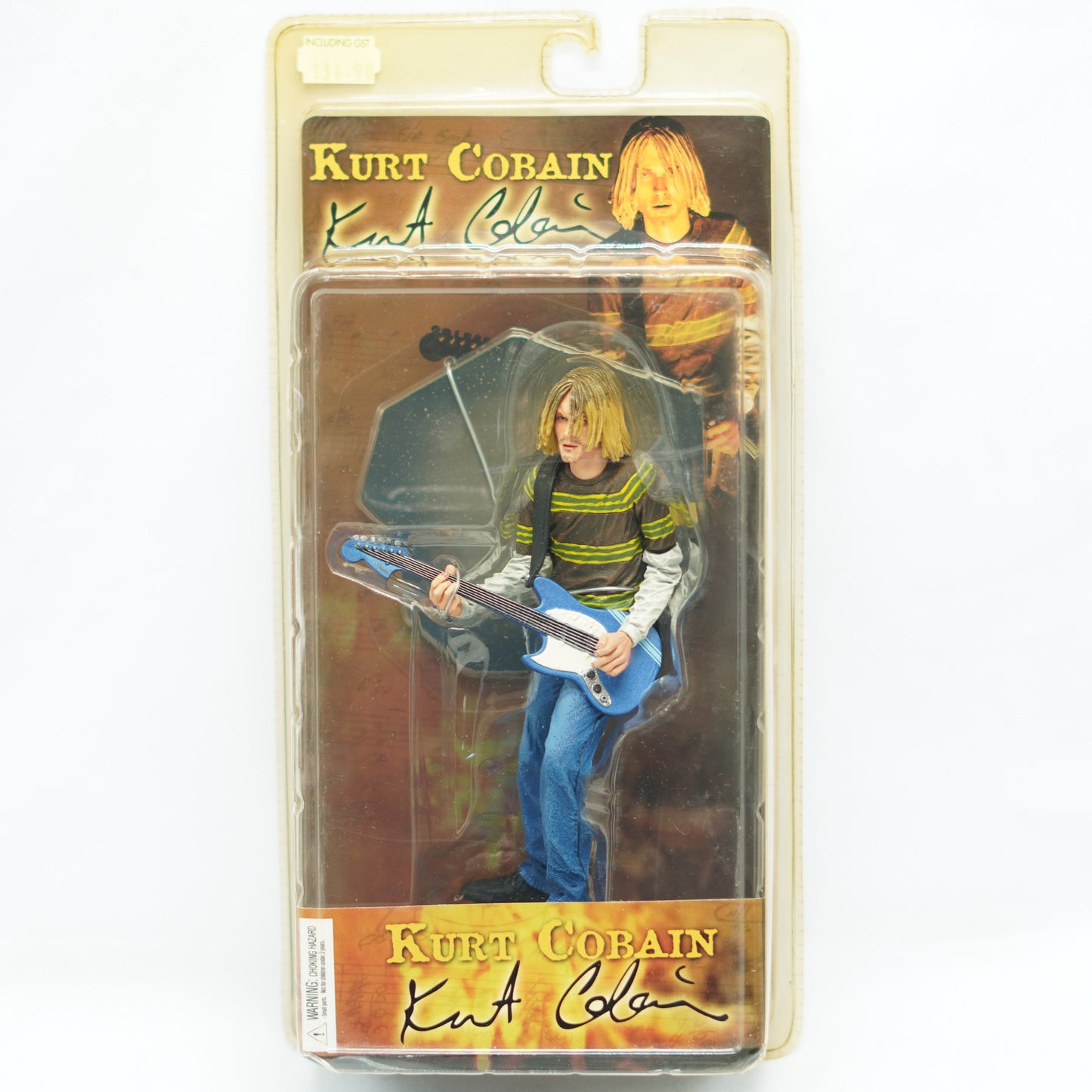 KURT COBAIN Neca 7" Action Figure Blue Guitar Smells Like Teen Spirit Version