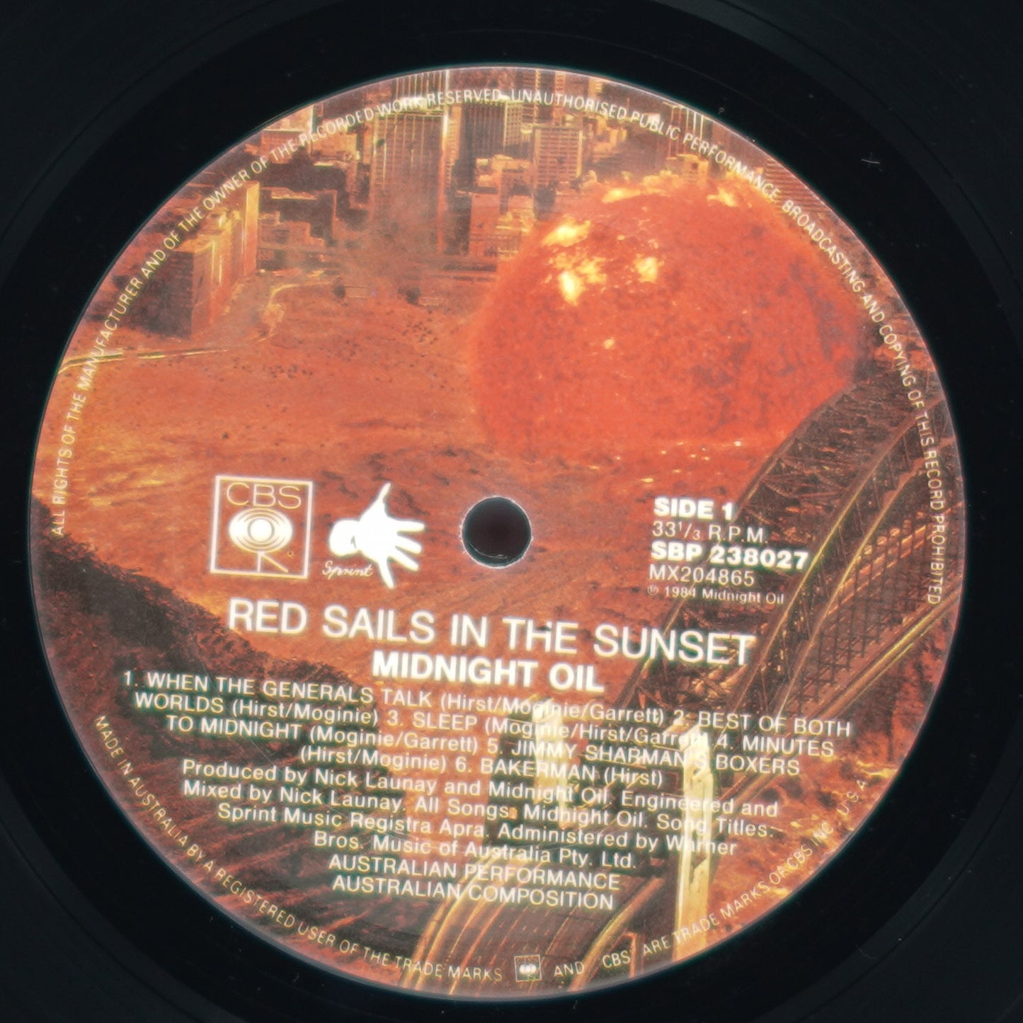 Midnight Oil – Red Sails In The Sunset