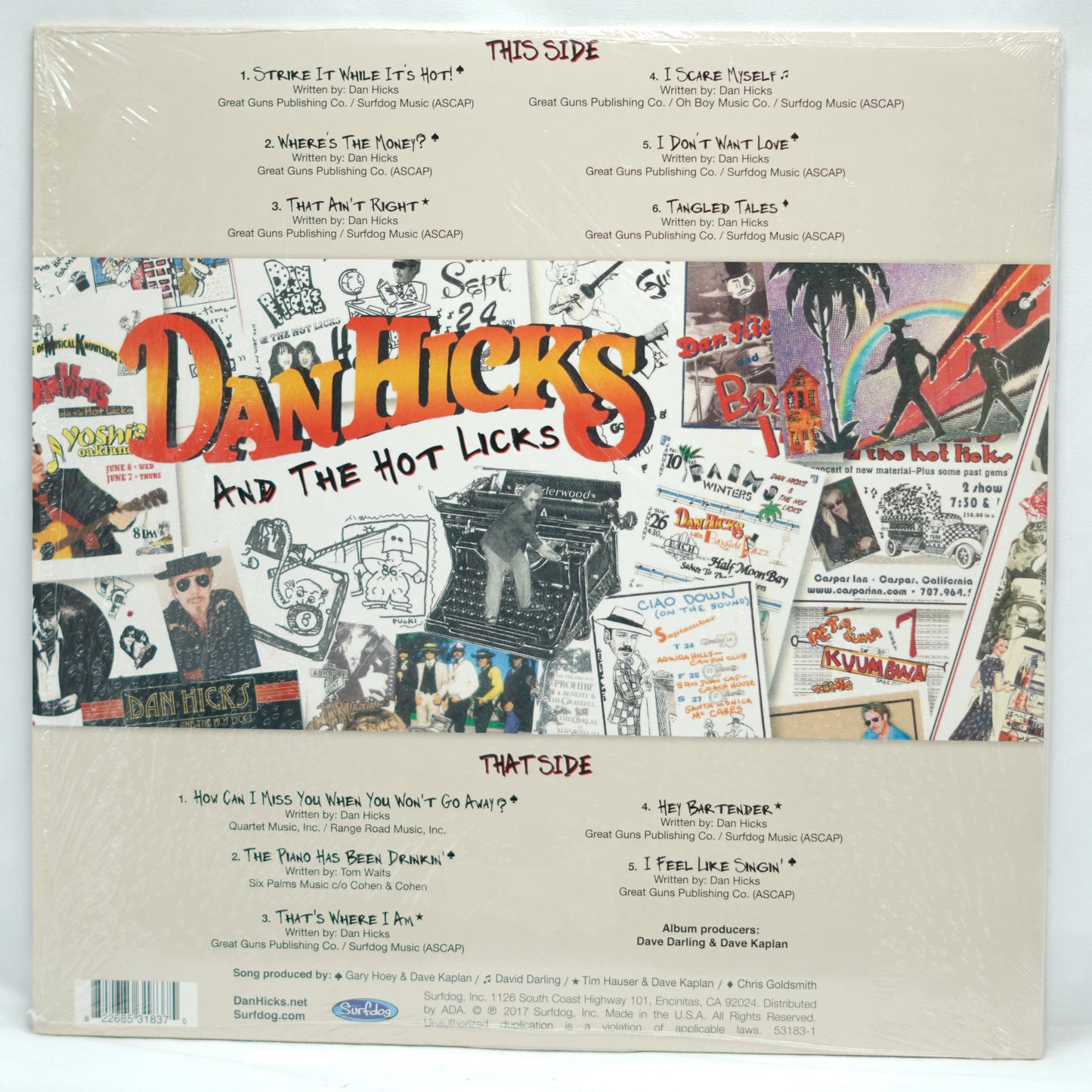 Dan Hicks And His Hot Licks ‎– Greatest Licks - I Feel Like Singin'