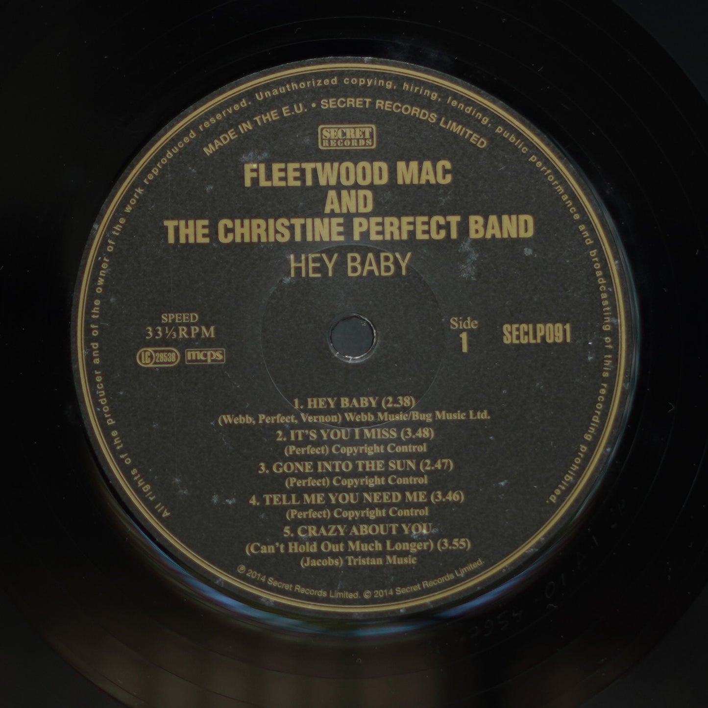 Fleetwood Mac And The Christine Perfect Band ‎– Hey Baby