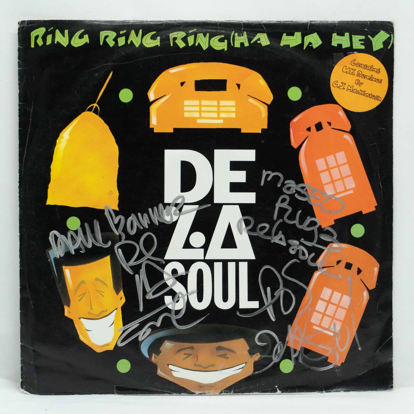 De La Soul – Ring Ring Ring (Ha Ha Hey) (Signed by all 3 members)