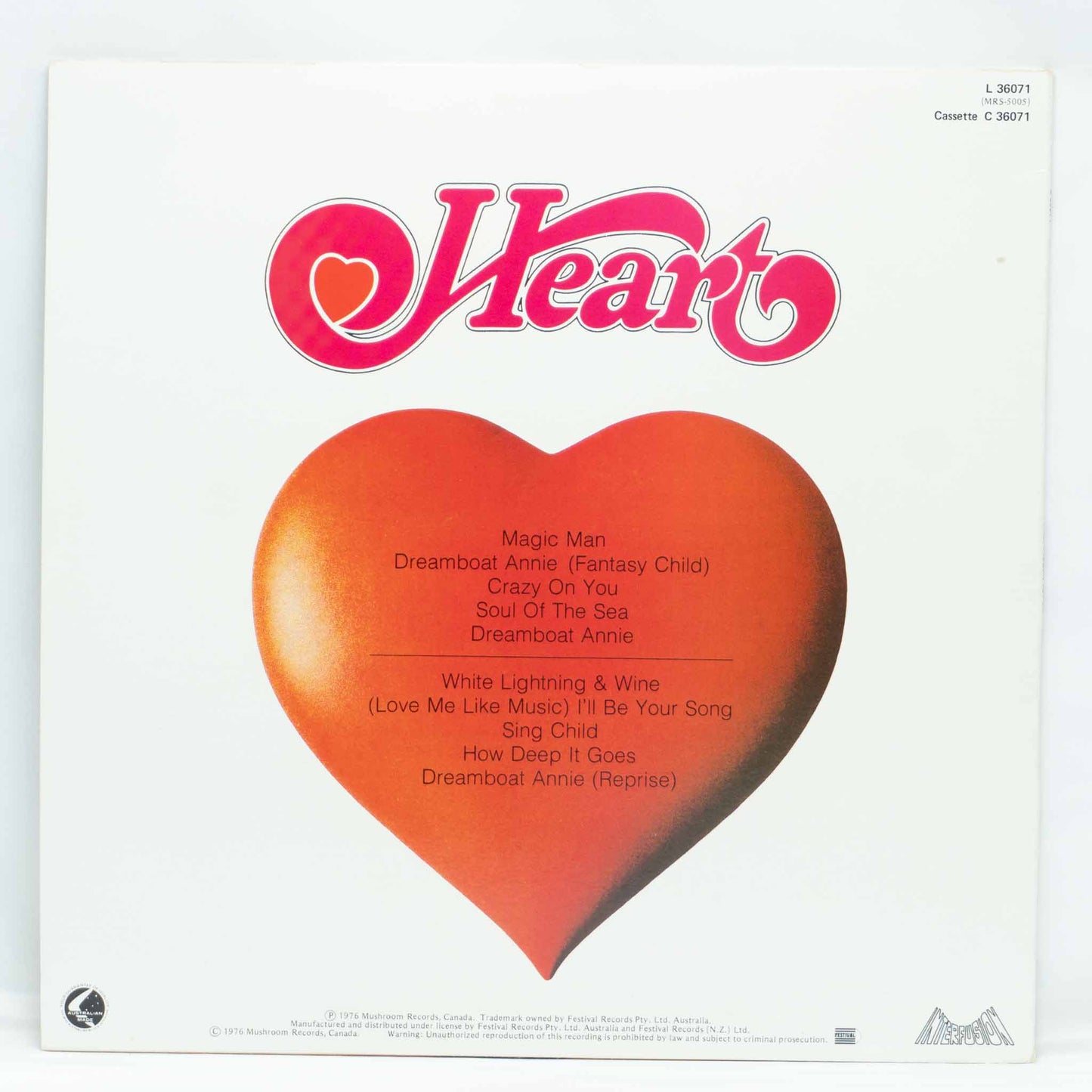 Heart ‎– Dreamboat Annie