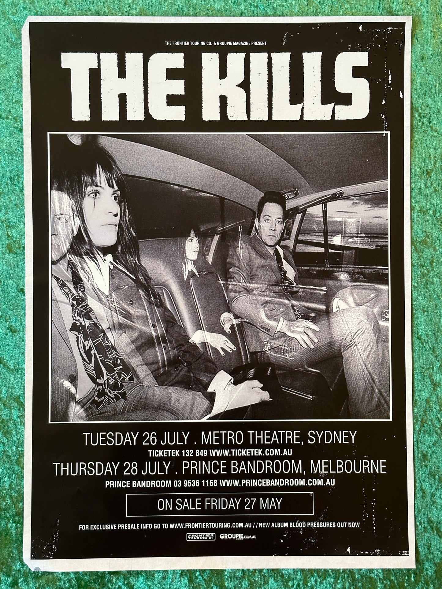 The Kills 2011 Australian Tour Promo Poster