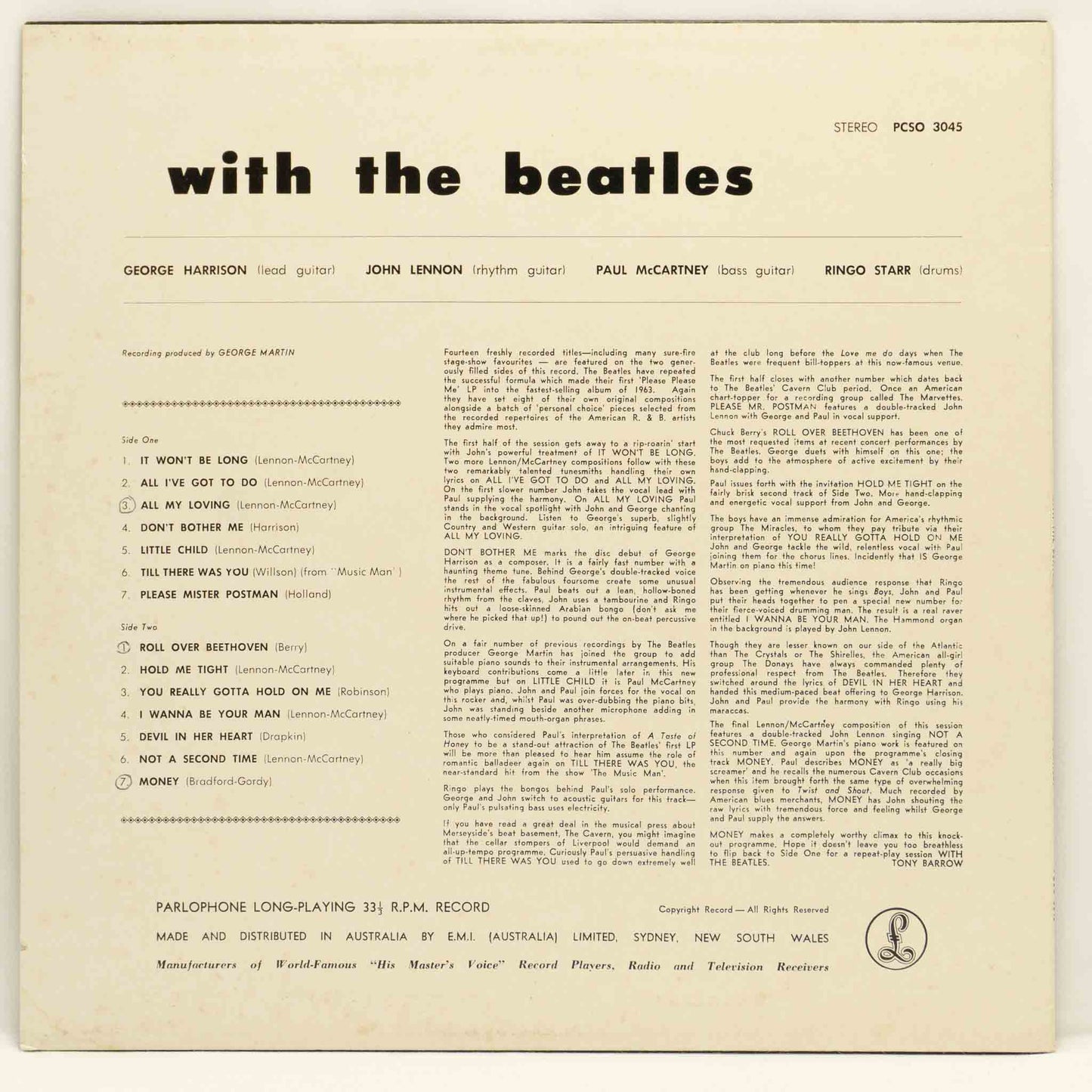 The Beatles ‎– With The Beatles