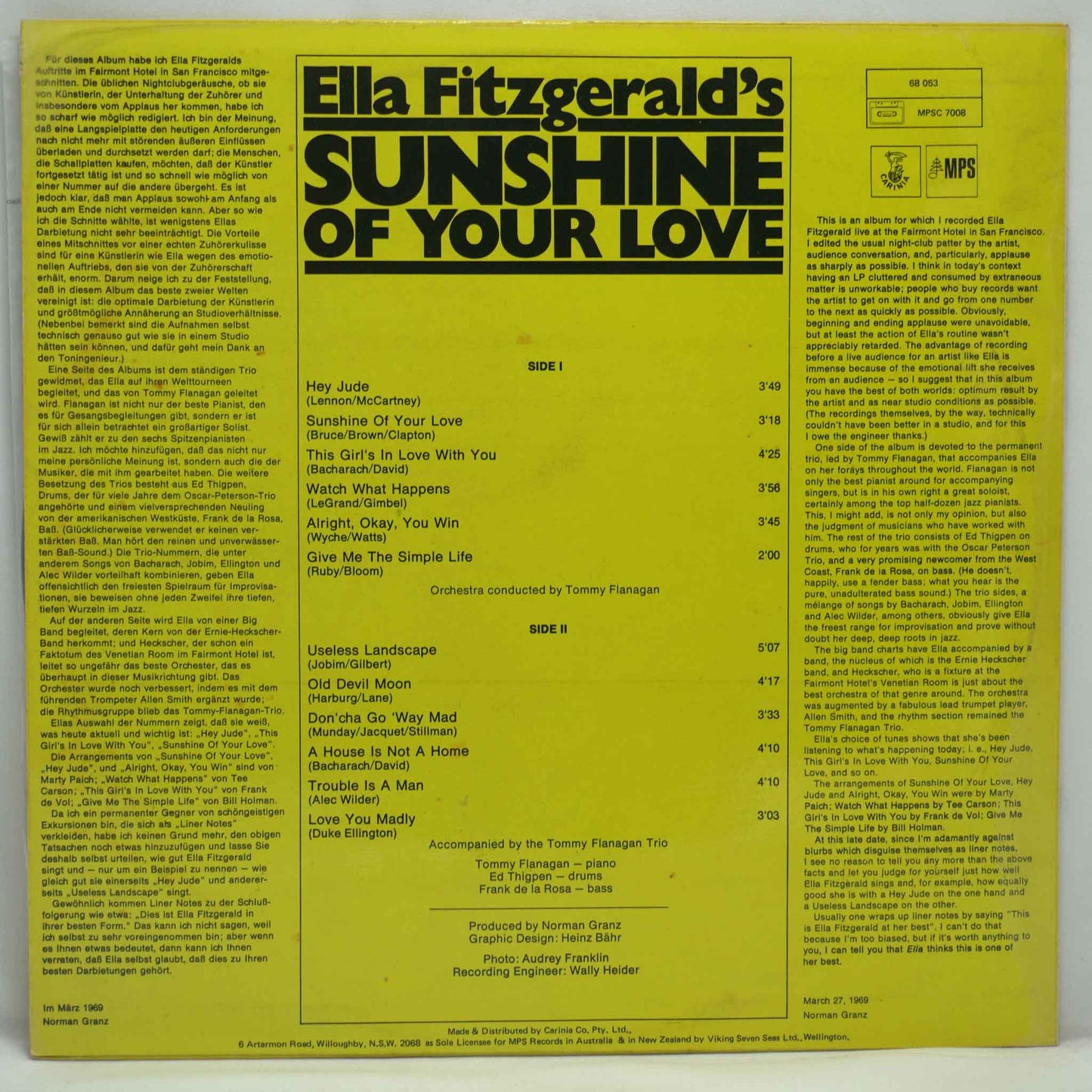 Ella Fitzgerald – Sunshine Of Your Love