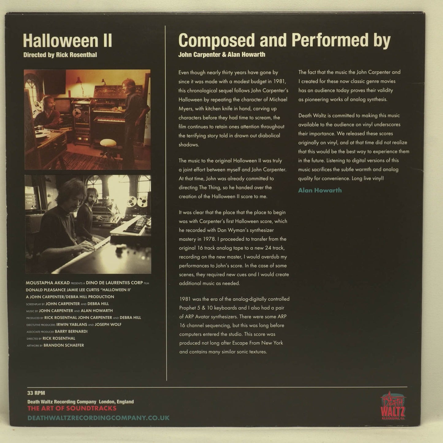 John Carpenter & Alan Howarth ‎– Halloween II